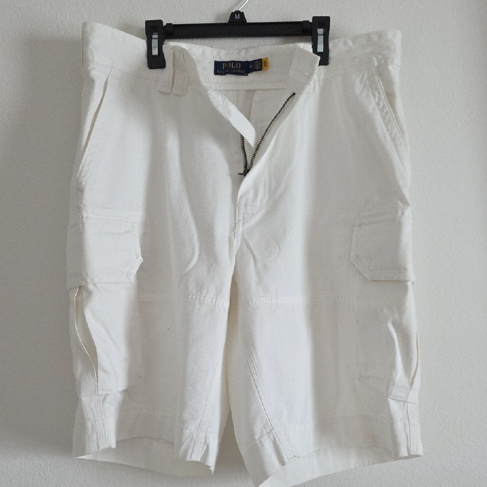 Polo by Ralph Lauren Classic White Cargo Shorts